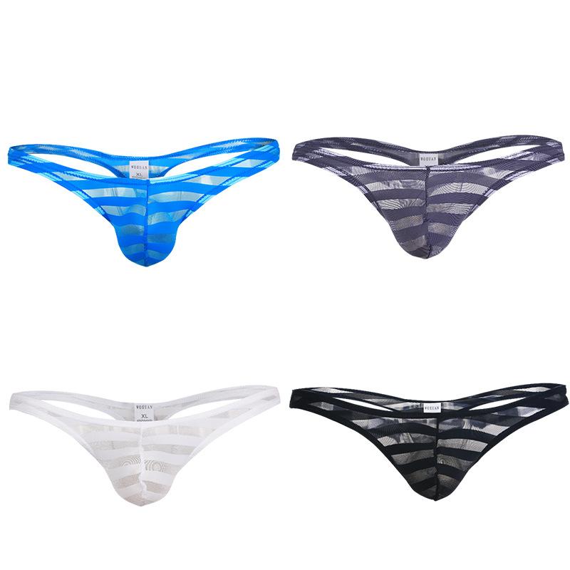 New Sexy Men See Through G-Strings Stripe Mesh Briefs Jockstrap Underwear Sexy G String Men Thong Briefs T-back Gay Wear, Blue
New Sexy Men See Through G-Strings Stripe Mesh Briefs Jockstrap Underwear Sexy G String Men Thong Briefs T-back Gay Wear, Blue