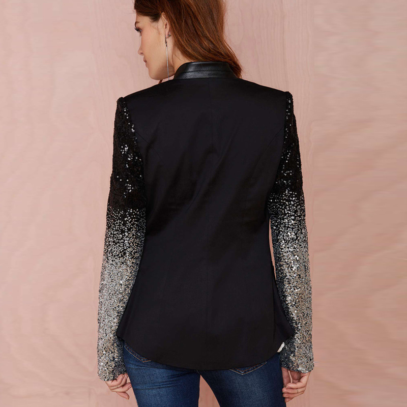 In Stock Sequins Women's Pant Suits Slim Fit One Button Ladies Office Evening Work Wear Tuxedos 1 Pieces