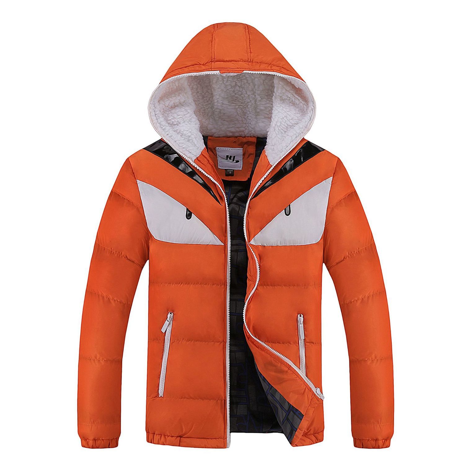 Thick Bomber Jackets Men Fashion Stand Collar Slim Fit Winter Parka Mens Casual Patchwork Cotton Padded Hooded Parkas Coat T200102