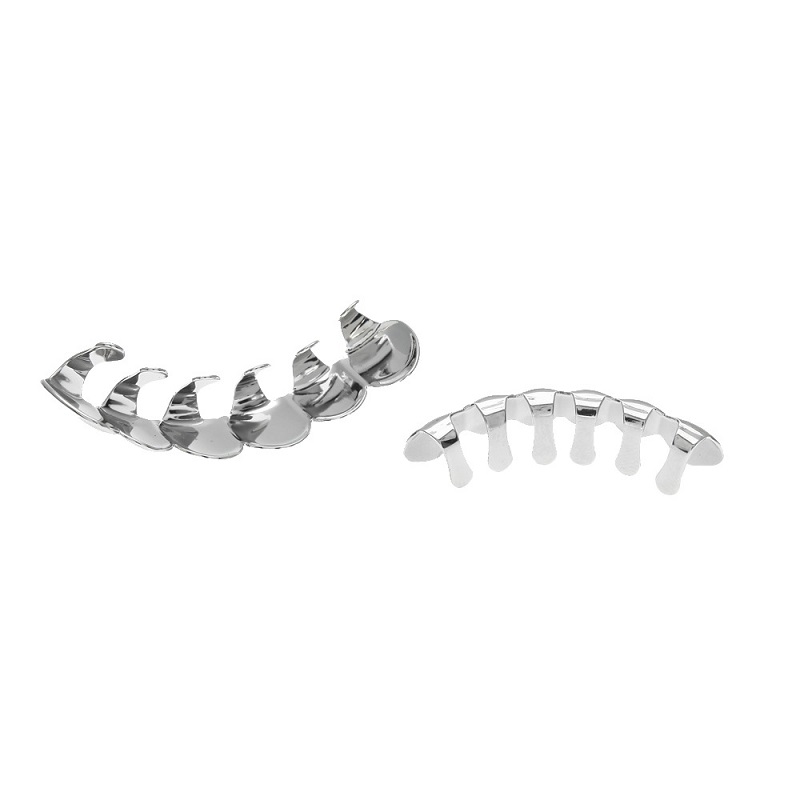 Mens Gold Plated Top and Bottom Teeth Grillz Set GoldenTeeth Grills Hip Hop Jewelry