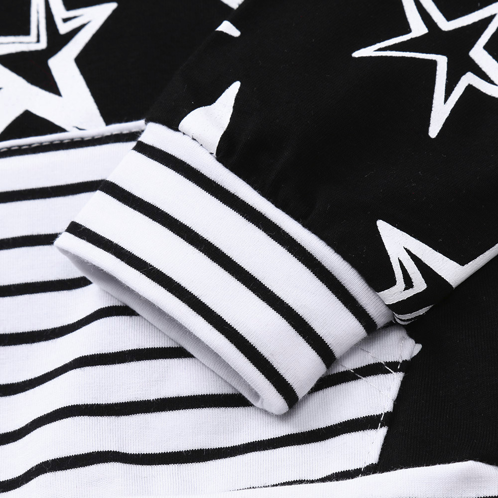 Fashion Baby Boy clothes Winter clothes set 2PCs Long Sleeve Sweatshirt Star Hoode Top+Print Pants Cloth Sets roupas meni