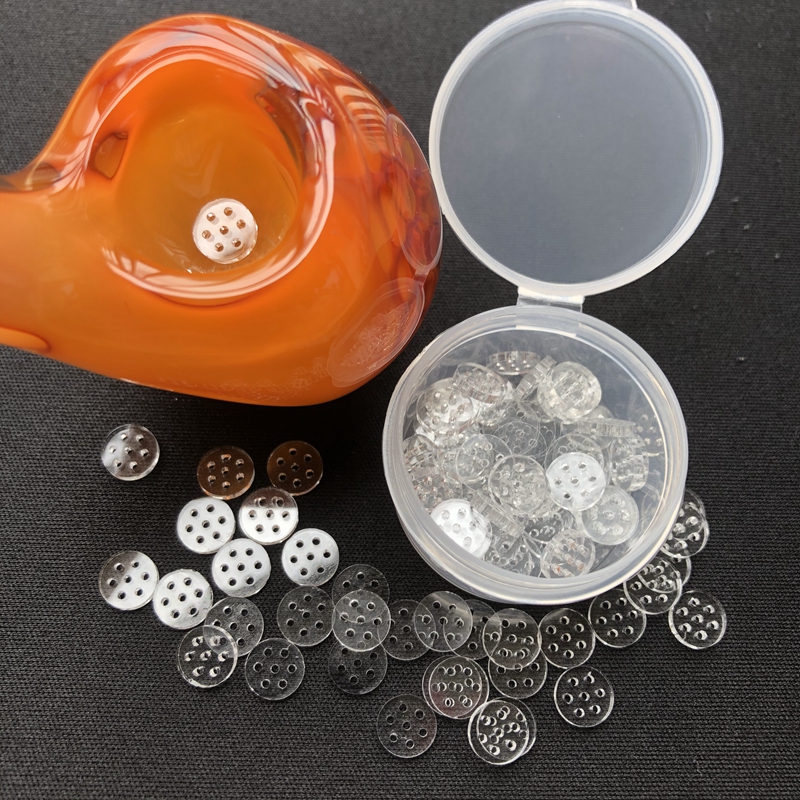 Heneycomb Glass Smoking Screen Filter 7mm with 7 holes for Hand Pipe Glass Bowl Dry Smoking Atmos AGO G5 Dry Herb