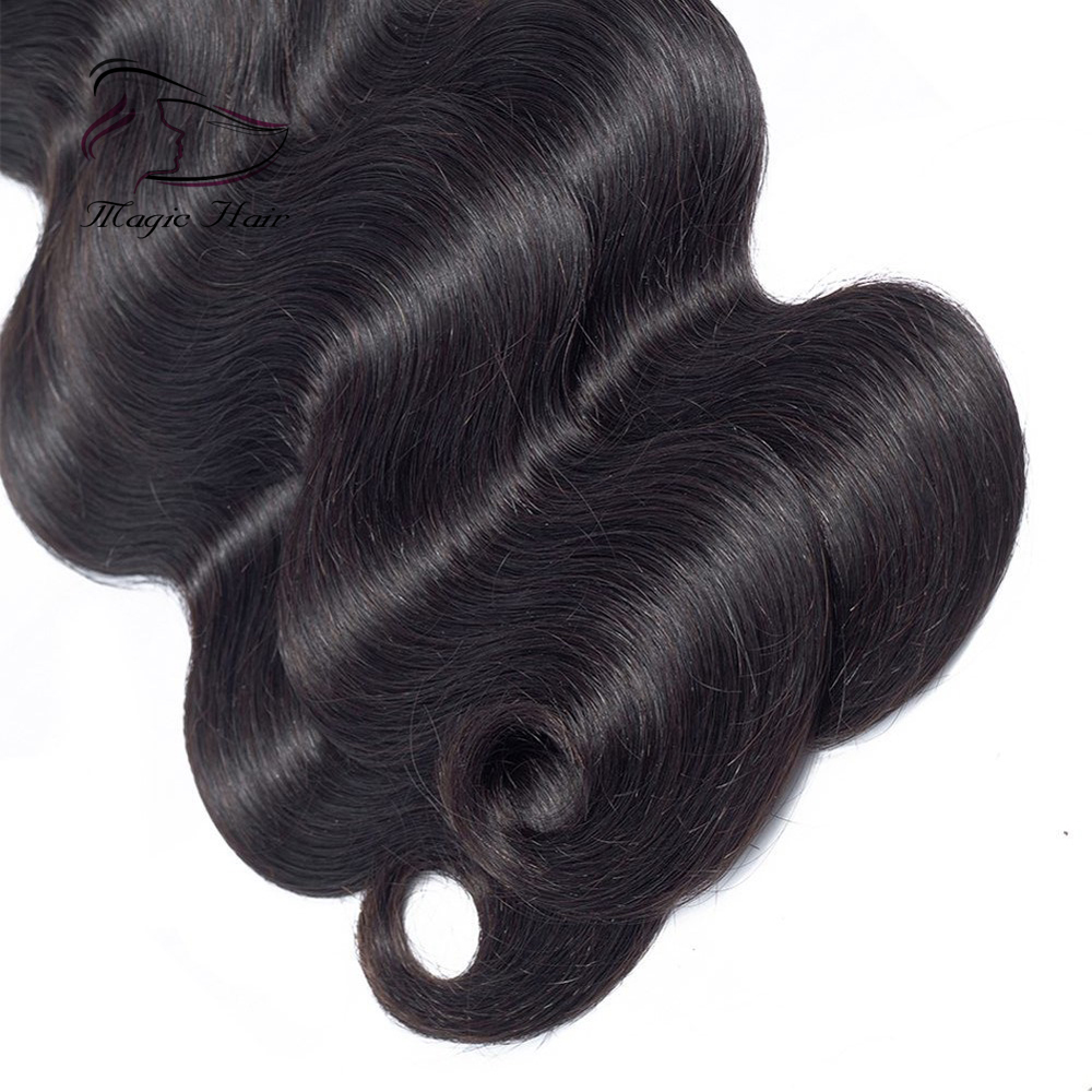 Evermagic Natural Color 3pieces Bundles With 1piece Closure Brazilian Hair Weave Body Wave Human Hair Extension 8-22inches