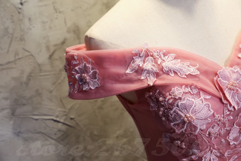 2020 Long Pink Prom Dresses Ball Gown Tulle Lace Appliques Masquerade Sweet 16 Dresses Party Dresses