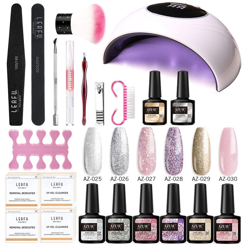 Beauty 20PCS/LOT 24W Nail Lamp Kits Soak Off UV Nail Polish Semi Permanent Led Gel Glitter Color Gel Art Manicure Set
Beauty 20PCS/LOT 24W Nail Lamp Kits Soak Off UV Nail Polish Semi Permanent Led Gel Glitter Color Gel Art Manicure Set