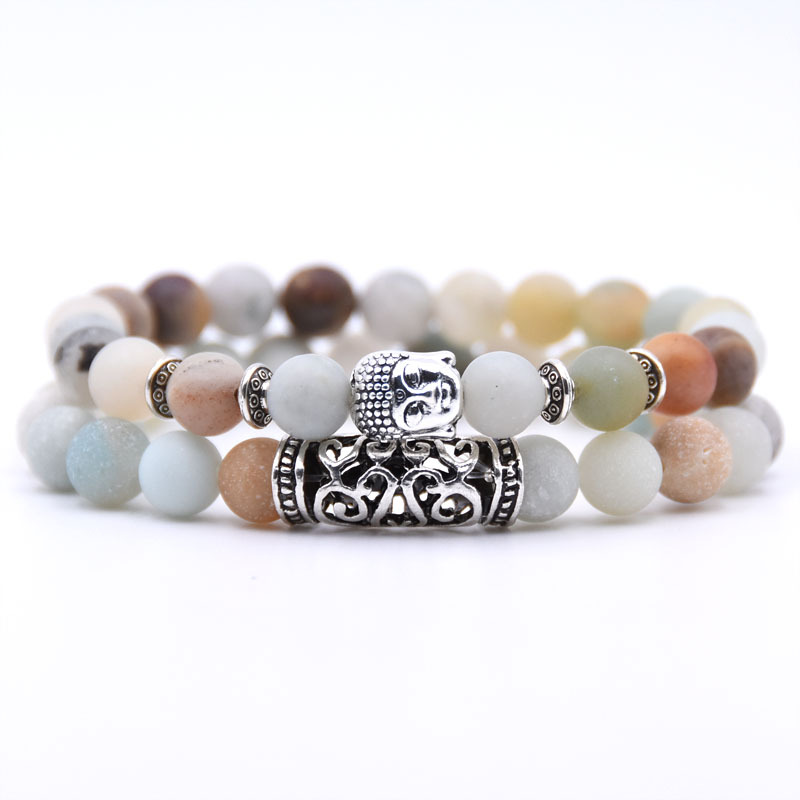 Natural Stone Beads Bracelet Set Energy Yoga Bead Bracelet Two Couples Birthday Valentine's Day Easter Gifts