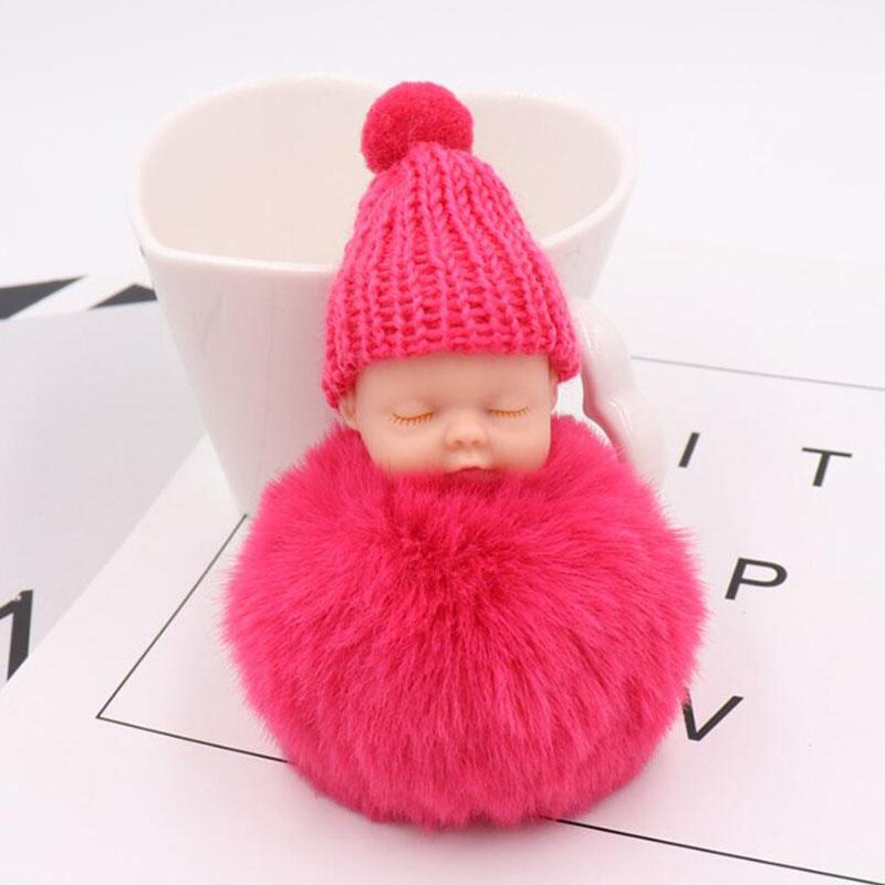 15pcs/Lot Boutique Cute Sleeping Doll Key Chain Lady Plush Bag Car Accessories Gift Wedding Souvenir Giveaways for Guests Charm Keychain