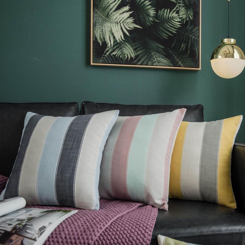 Modern simple color woven stripe multi-color sofa throw pillow bedside cushion living room headrest chair car without core, Color 3
Modern simple color woven stripe multi-color sofa throw pillow bedside cushion living room headrest chair car without core, Color 3