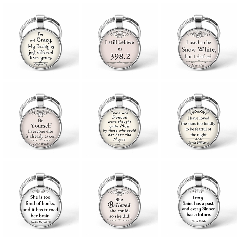 Be Yourself Inspirational Oscar Wilde Silver Metal Keychain Pendants Quote Jewelry Key Chains Glass Dome Keyring Birthday Gift
Be Yourself Inspirational Oscar Wilde Silver Metal Keychain Pendants Quote Jewelry Key Chains Glass Dome Keyring Birthday Gift