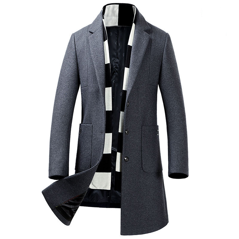 2020 Fashion Mens Wool Men's Autumn Coat Long Winter Jacket Men Warm Padded Overcoat Abrigo Hombre WXF467, Dark blue
2020 Fashion Mens Wool Men's Autumn Coat Long Winter Jacket Men Warm Padded Overcoat Abrigo Hombre WXF467, Dark blue