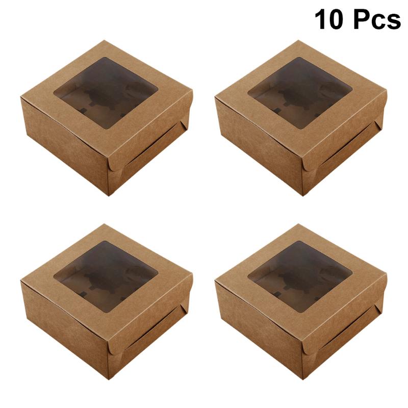 10pcs 4 Cavities Paper Cupcake Box Kraft Paper Box With Window Carton Cup Cake Dessert Container Wedding Home Dessert Shop
10pcs 4 Cavities Paper Cupcake Box Kraft Paper Box With Window Carton Cup Cake Dessert Container Wedding Home Dessert Shop