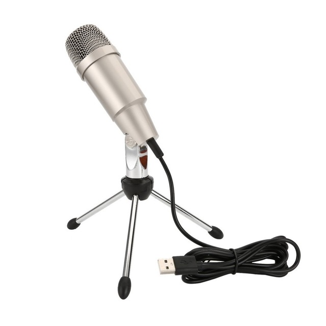 C330 Usb Microphone Karaoke Microphone Plastic and Metal Capacitor Microphone HeartShaped Pointing Black
