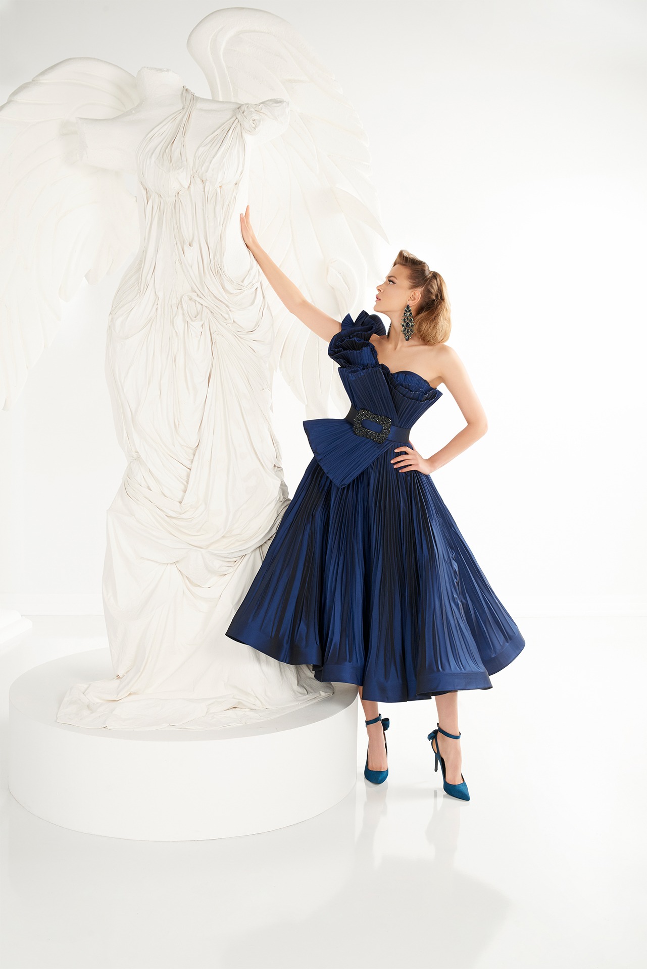 elegant evening formal dresses one shoulder prom dresses girls pageant formal tea length party gowns