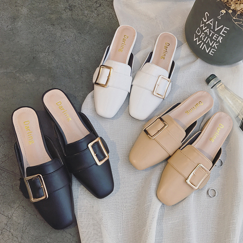 2020 New Sandals and Slippers Female Summer Fashion Outer Wear Muller Shoes Mule Loafers Baotou ban tuo xie, Beige
2020 New Sandals and Slippers Female Summer Fashion Outer Wear Muller Shoes Mule Loafers Baotou ban tuo xie, Beige