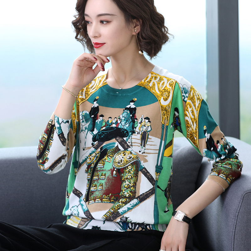 YISU Women Sweater Europe Classical pattern Printed sweater pullover Long Sleeve O Neck Fashion Loose Jumper Tops Women, Green
YISU Women Sweater Europe Classical pattern Printed sweater pullover Long Sleeve O Neck Fashion Loose Jumper Tops Women, Green
