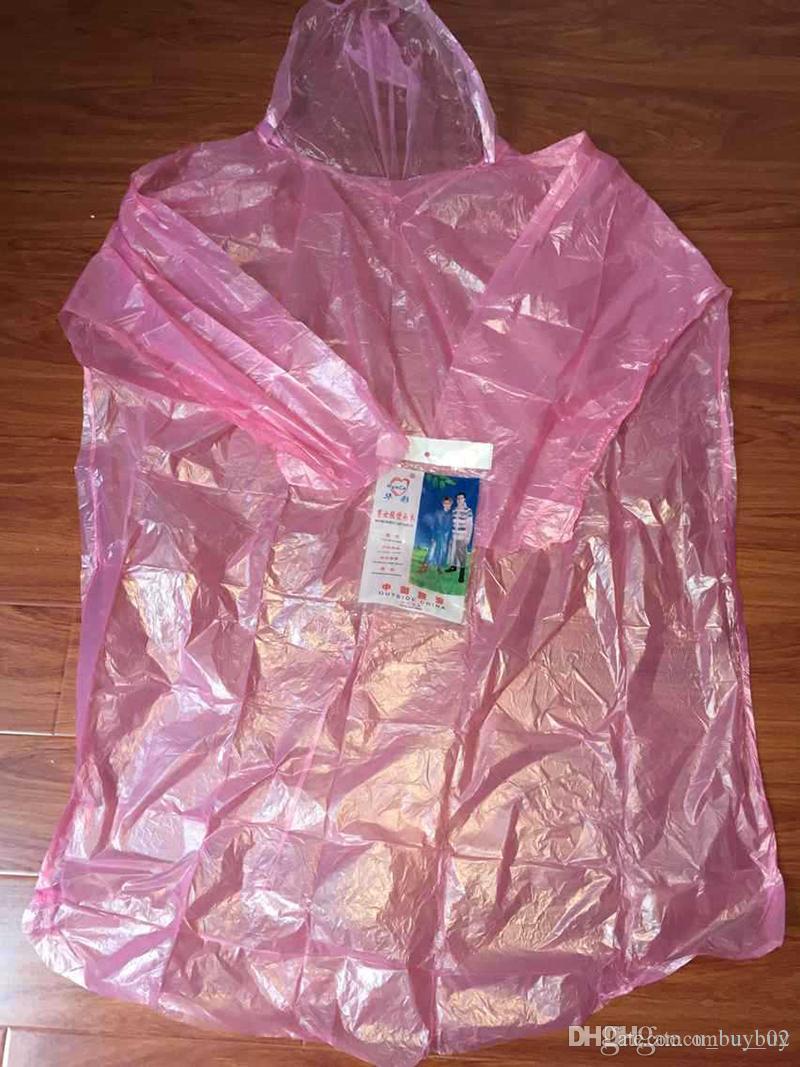 Onetime PE Raincoat Fashion Disposable Raincoats Poncho Rainwear Travel Rain Coat Rain Wear for Traveling Home Shopping