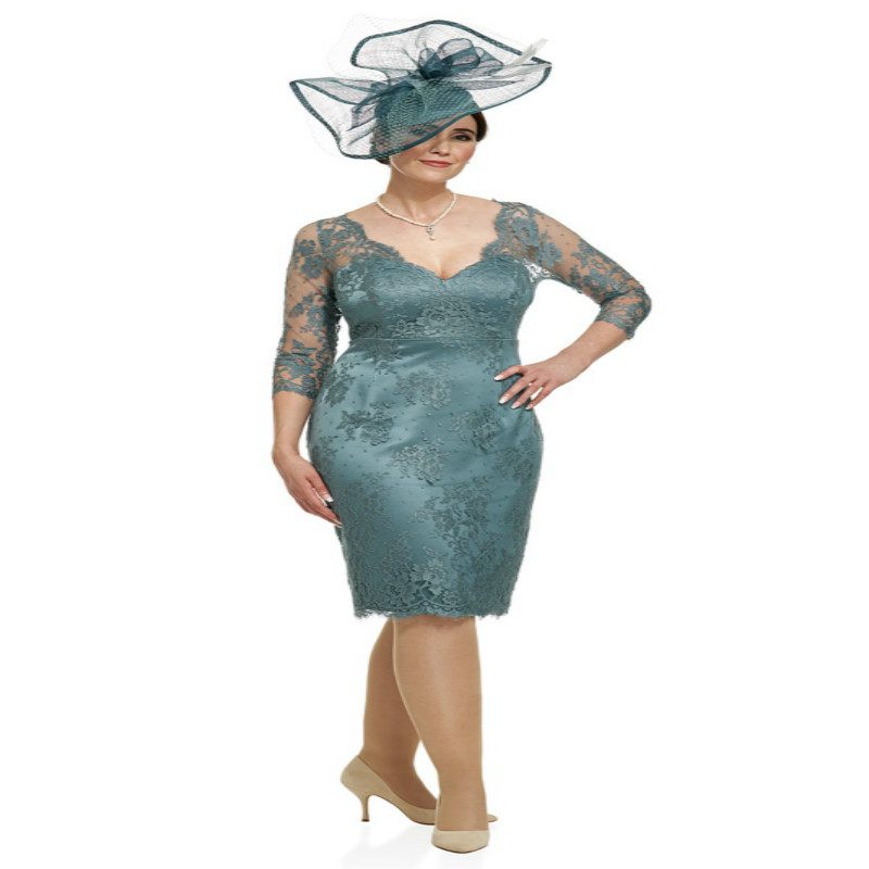 Elegant Short Mother Of The Bride Dresses With Sleeve Sexy V Neck Knee Length Formal Party Gowns Detachable Plus Size Robe De Soiree