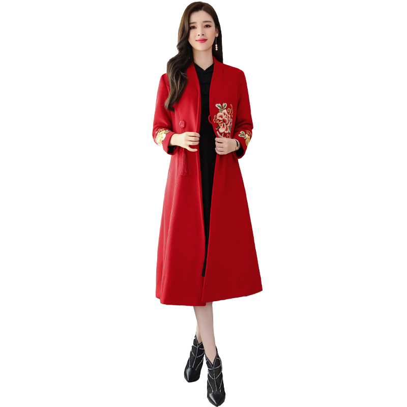 Chinese Traditional Tang suit long sleeve women's elegant Tops fall/winter festive vintage ethnic clothing Chinese cheongsam jacket