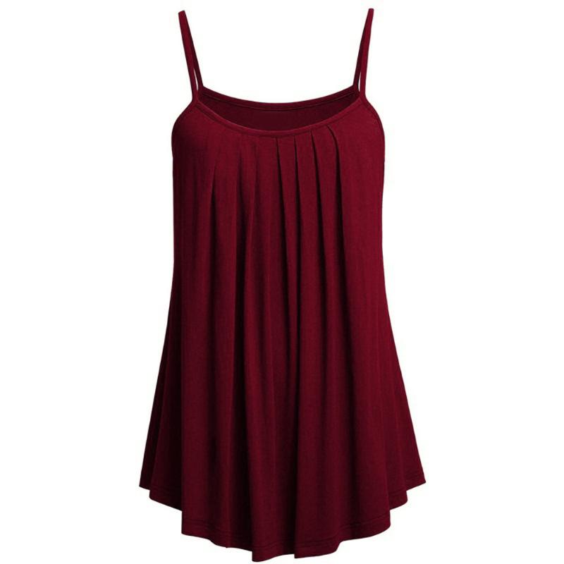 Plus Size 6XL Women Solid Color Camisole Sleeveless Pleated O Neck Vest Tank Tops Large Swing Summer Women Bottoming Shirt Vest, Army green
Plus Size 6XL Women Solid Color Camisole Sleeveless Pleated O Neck Vest Tank Tops Large Swing Summer Women Bottoming Shirt Vest, Army green