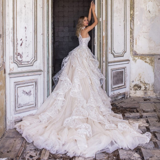 Elegant High Neck Lace Appliques A-e Wedding Dress Plus Size