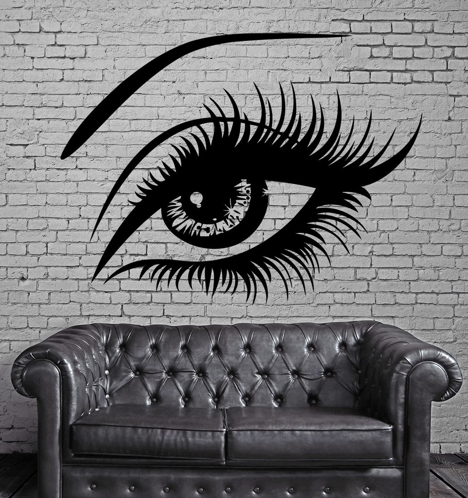 Big Eye Lashes Vinly Wall Stickers Sexy Beautiful Female Eye Wall Decal Decor Home Wall Mural Home Design Art Sticker
