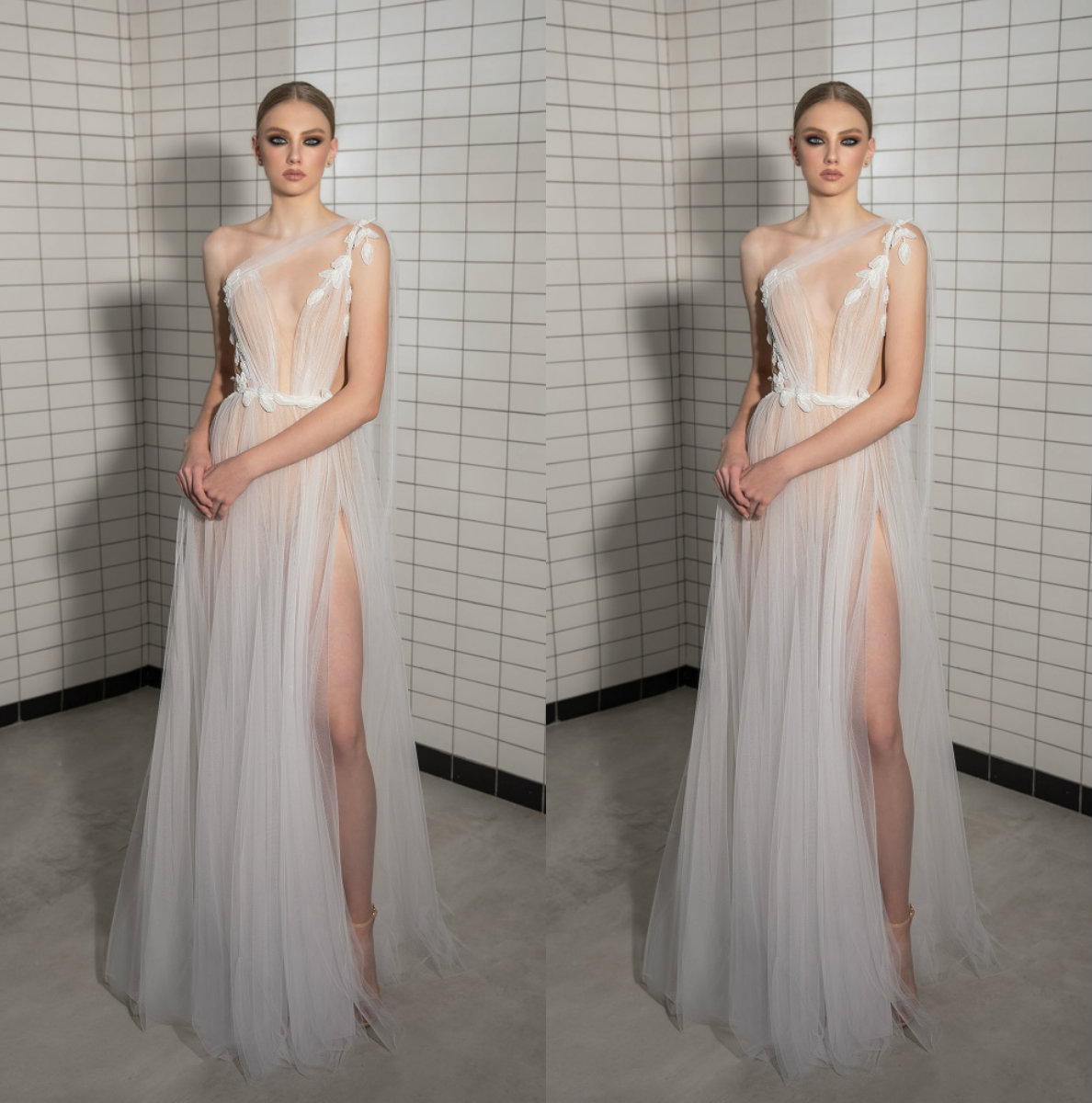 2019 Berta Bohemian Boho Wedding Dresses One Shoulder A Line Illusion Beach Wedding Dress Floor Length Side Split Vestidos De Novia