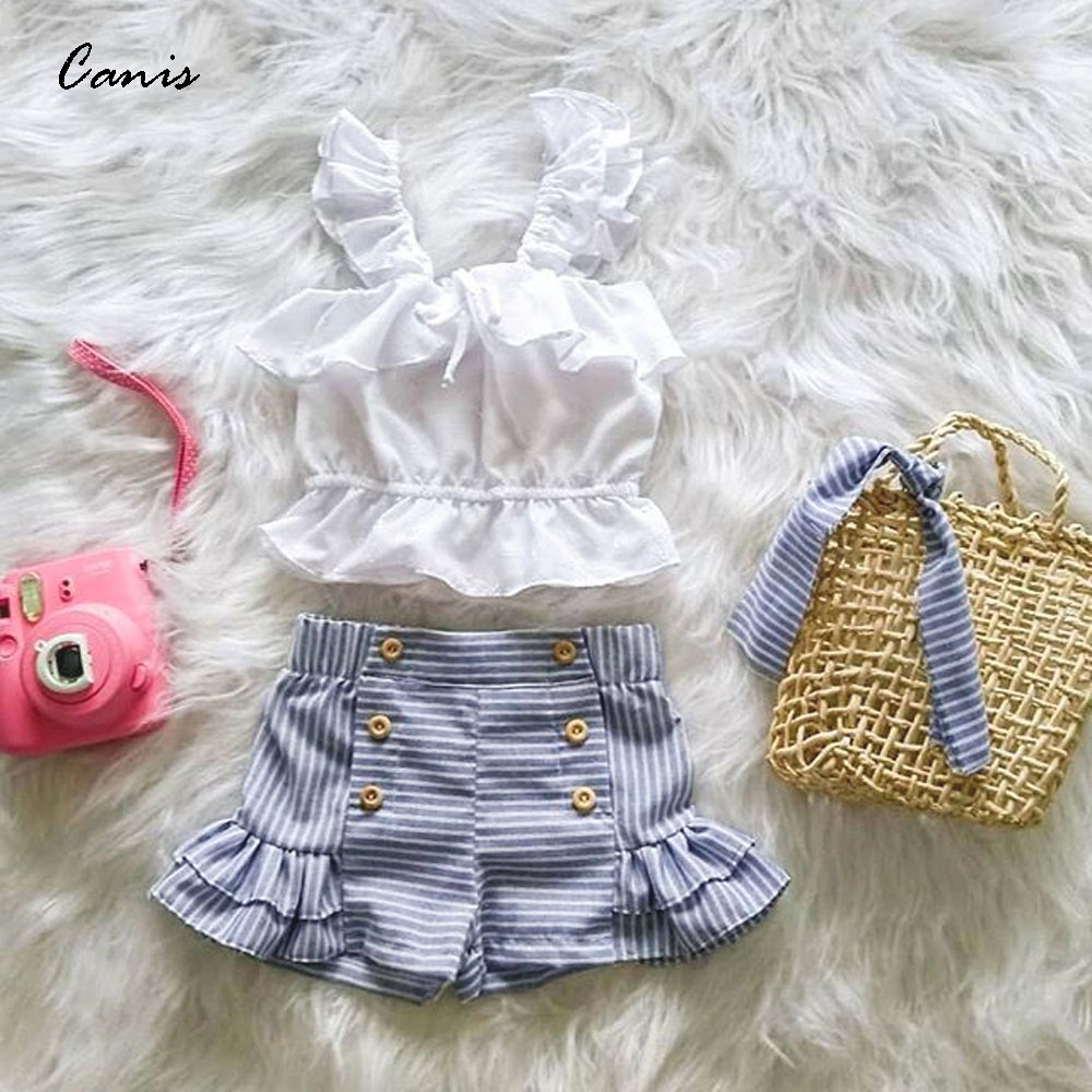 Fashion Newborn Toddler Kids Baby Girls Clothes 3Pcs Vest Ruffle Tops Plaid Pants Shorts Headband Outfit Summer Clothes Set, Blue
Fashion Newborn Toddler Kids Baby Girls Clothes 3Pcs Vest Ruffle Tops Plaid Pants Shorts Headband Outfit Summer Clothes Set, Blue