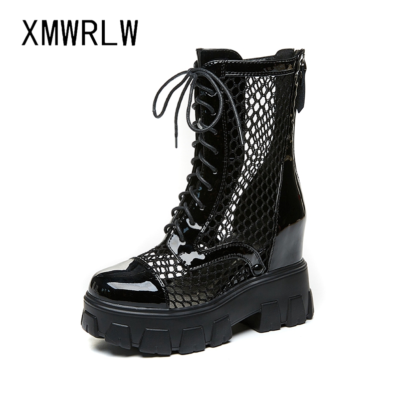 XMWRLW Women Boots Split Leather Fashion Hollow Out Mid-Calf Boots For Woman Summer Shoes Hidden Heel Ladies Wedges Summer Shoes, Black
XMWRLW Women Boots Split Leather Fashion Hollow Out Mid-Calf Boots For Woman Summer Shoes Hidden Heel Ladies Wedges Summer Shoes, Black