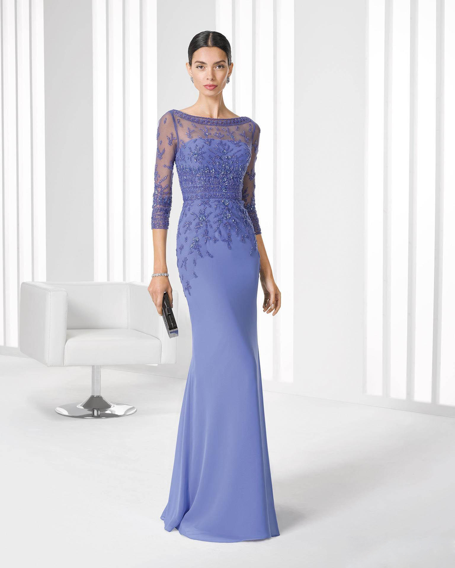 of the bride dresses jewel 3 4 long sleeves illusion appliqued sequins beaded mother or length wedding guest gown