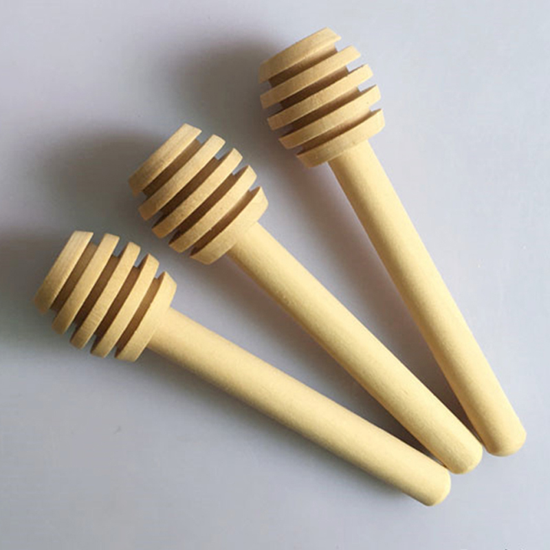 Honey Stir Bar Mixing Handle Jar Spoon Practical 1Pc Wood Dipper Long Sticks Supplies Honeys Kitchen Tools Mini Wooden Stick BH0172