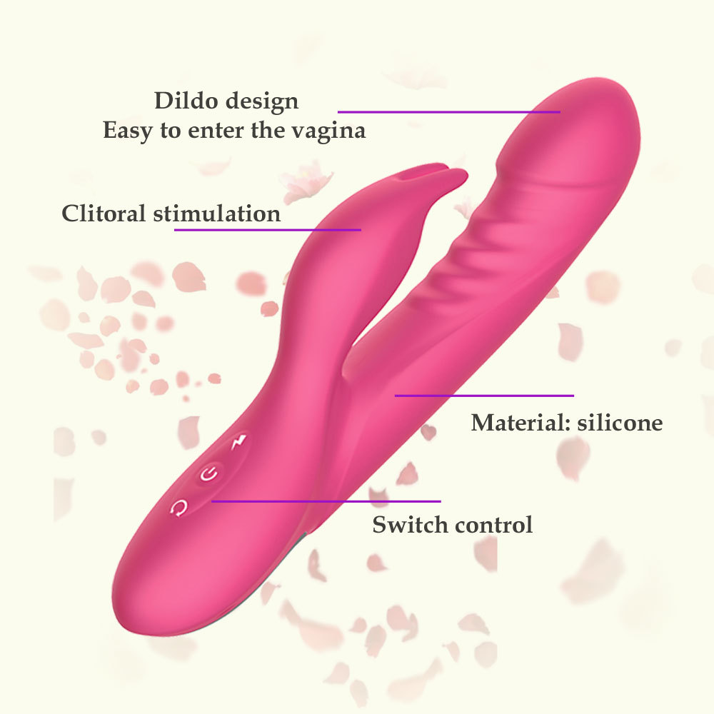 Khalesex 360 Degree Rotate Dildo Vibrator 7 Speeds Quiet Clitoris Rabbit Stimulate G Spot Adult Sex Toys for Woman Marsturbator Y191214