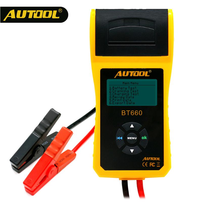 AUTOOL BT660 12V Car Battery Test Battery Analyzer Test Tool Automotive Vehicle Repair Garage Tool With Thermal Printer
AUTOOL BT660 12V Car Battery Test Battery Analyzer Test Tool Automotive Vehicle Repair Garage Tool With Thermal Printer