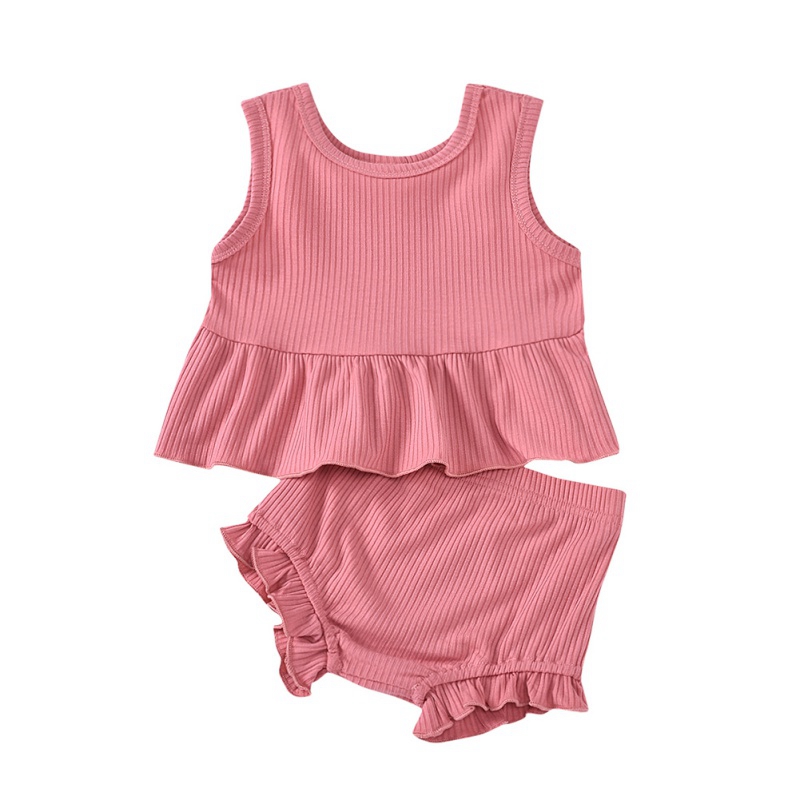 Baby Summer Clothing Newborn Kid Baby Boy Girl Clothes Short Sleeve Vest Shorts Solid 2Pcs Outfits Set2, Pink
Baby Summer Clothing Newborn Kid Baby Boy Girl Clothes Short Sleeve Vest Shorts Solid 2Pcs Outfits Set2, Pink