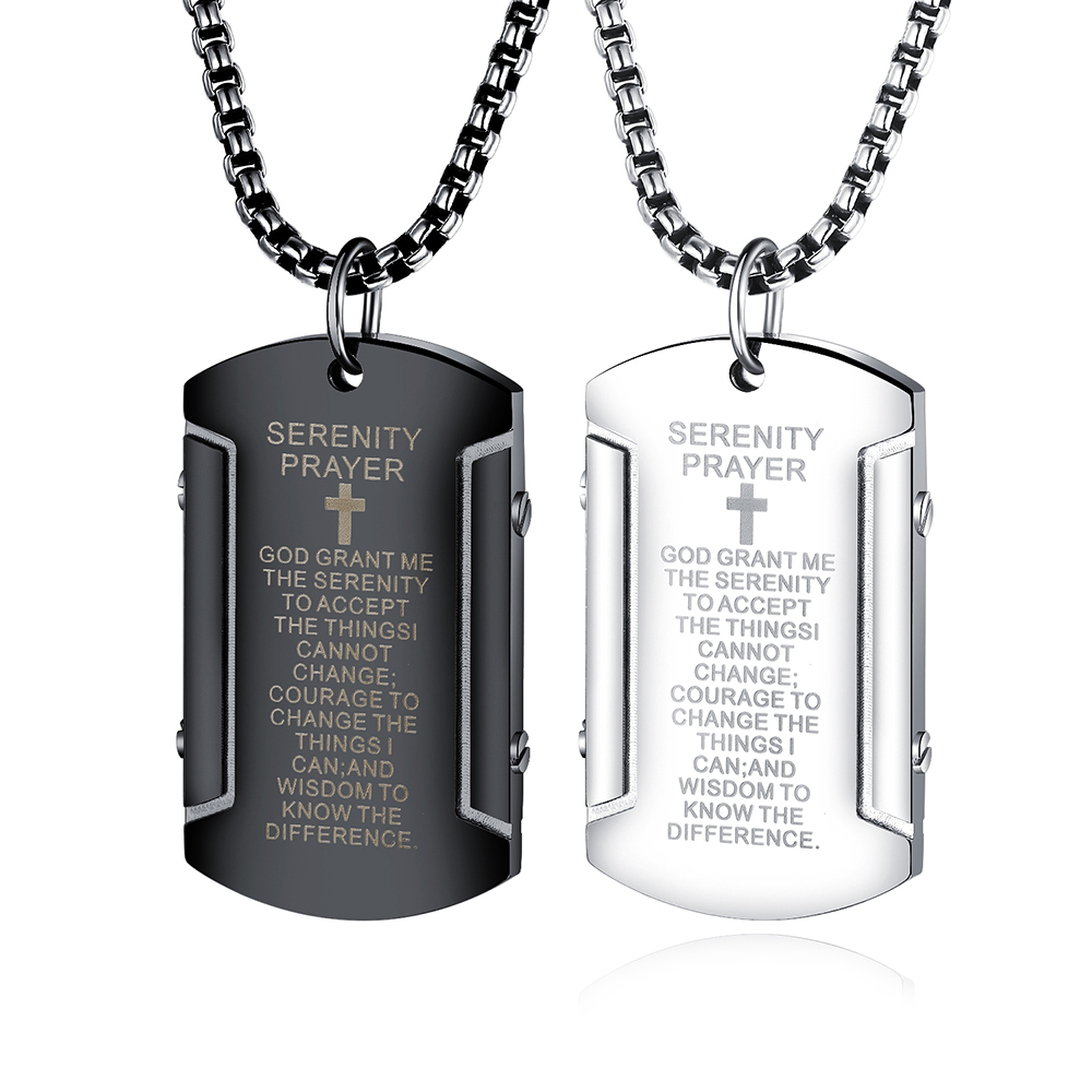 Cool Men Stainless Steel Cross Military Card Pendant Necklace Titanium Steel Pendants Jewelry Religious Jewelry Wholesale
Cool Men Stainless Steel Cross Military Card Pendant Necklace Titanium Steel Pendants Jewelry Religious Jewelry Wholesale