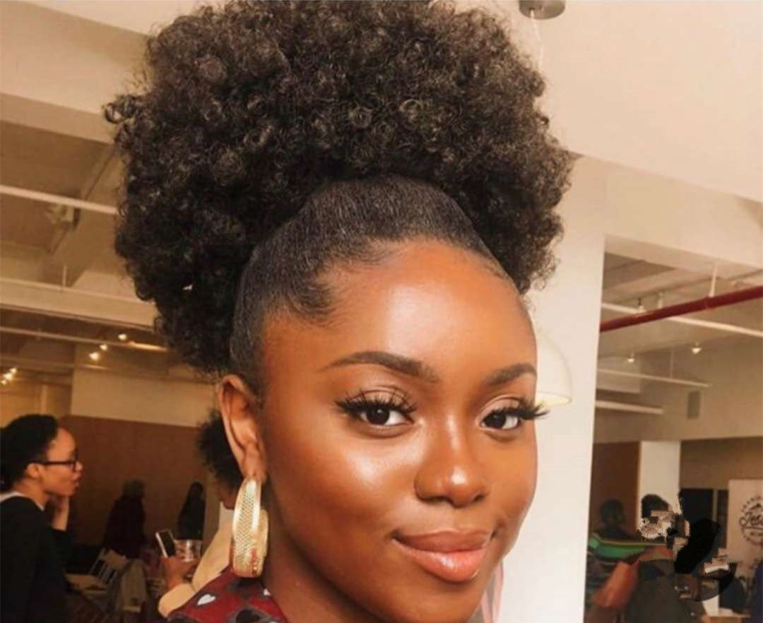 Celebrity Human hair ponytail Natural big puff unprocessed Kinky curly afro puff ponytail peruvian hair drawstring updo 140g