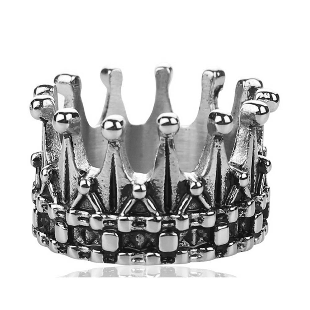 Crown Ring Stainless Steel Vintage Domineering King Queen Ring Punk Rock Retro Exquisite Finger Ring for Promise Engagement Party Jewelry
Crown Ring Stainless Steel Vintage Domineering King Queen Ring Punk Rock Retro Exquisite Finger Ring for Promise Engagement Party Jewelry