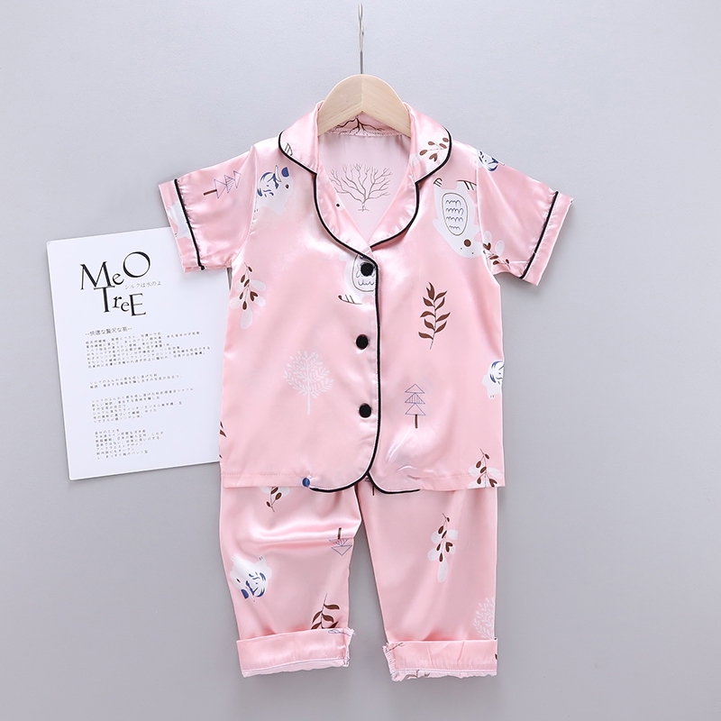 Baby Girls Boys Sleepwear Kids Pajamas Summer Standing Bear Printing Short Sleeve Pajamas Tops+Sleep Pants Children Pyjamas, Pink
Baby Girls Boys Sleepwear Kids Pajamas Summer Standing Bear Printing Short Sleeve Pajamas Tops+Sleep Pants Children Pyjamas, Pink