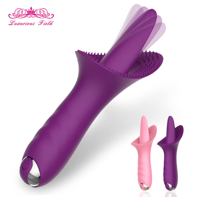 Licking Tongue Vibrator for Women AV Magic Wand Orgasm Clit stimulation Nipple Massage G spot Vibrator Sex Toys for Women Adult Y191214