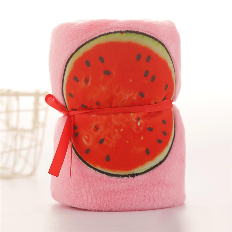 Flannel Fruits Blanket Soft Pineapple Roll Blanket Orange Strawberry Blanket Home Children's Nap Blankets Kids Nursing Shower Quilts