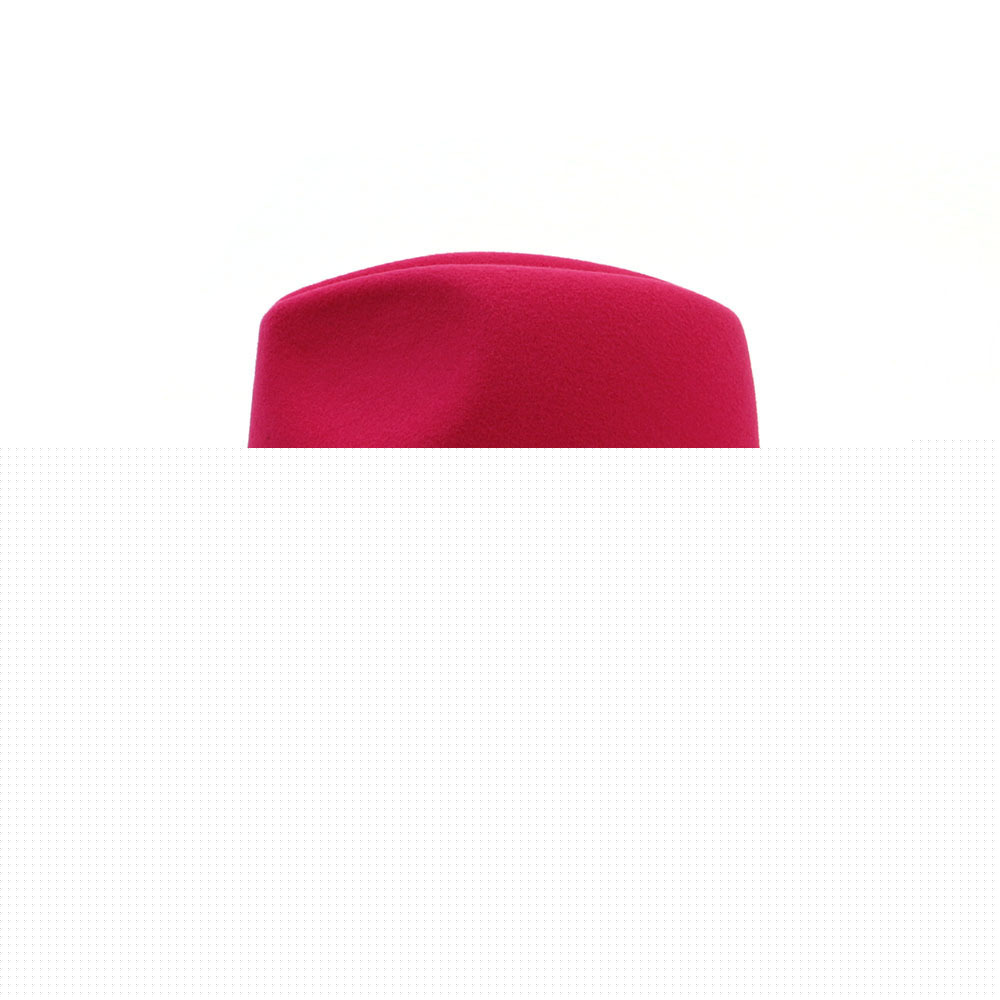 Fashion-Rosy Wool Felt Jazz Fedora Hat with Ribbon Wide Brim Panama Formal Hat Trilby Ladies Fascinator Dress Hats