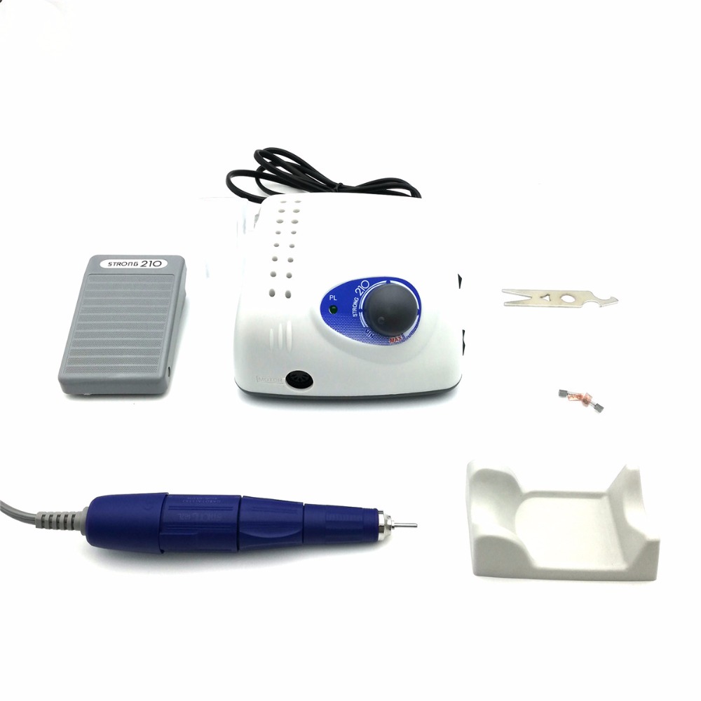 Blue Handle 65W Strong 210 102L-2.35 Electric Nail Drills Machine File Bits Nails Sculpture Polish Art Equipment