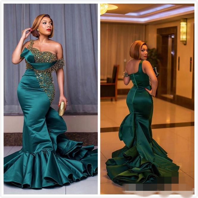 2020 Hunter Green Mermaid Evening Dresses Arabic Ruffles Sweep Train Luxury Beaded Crystals Straps Satin Custom Made Prom Party Gowns, Purple
2020 Hunter Green Mermaid Evening Dresses Arabic Ruffles Sweep Train Luxury Beaded Crystals Straps Satin Custom Made Prom Party Gowns, Purple