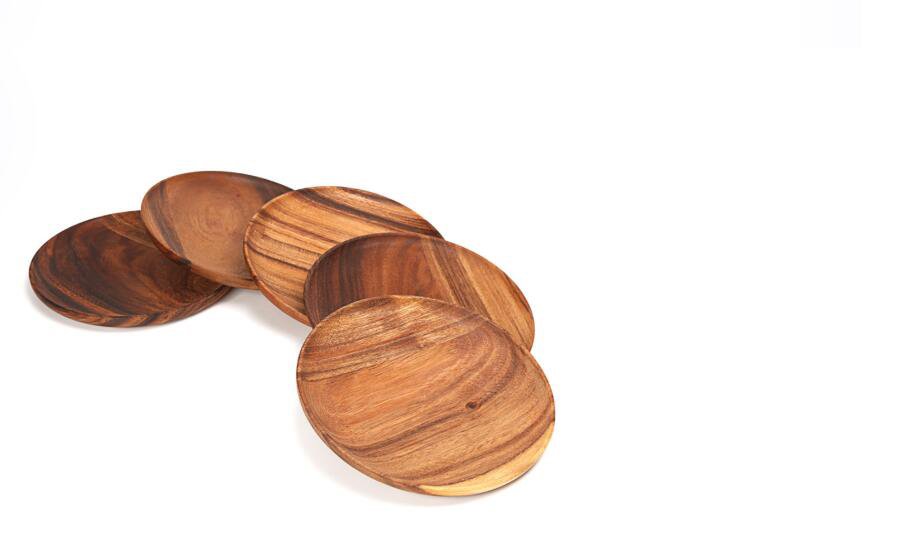 New Art plate Acacia Wooden Dishes & Plates Tray Dinner Plate Food Dessert Tea Plate Round Square Rectangle Dinnerware Wholesale