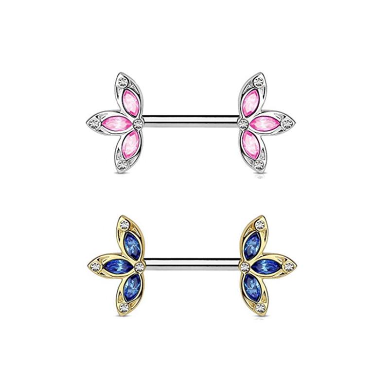 Stainless Steel Nipple Clip Crystal Leaf Flower Nipple Ring Rhinestone Body Piercing Jewelry For Women, Silver
Stainless Steel Nipple Clip Crystal Leaf Flower Nipple Ring Rhinestone Body Piercing Jewelry For Women, Silver