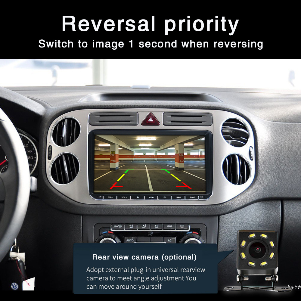 Car Stereo MP5 Player - 9 inch Car Video for VW Compatible Audio System with Wireless Connectivity and Navigation