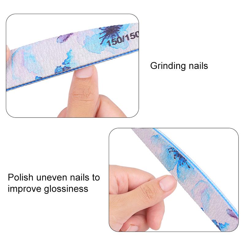 Flower Polish Block Nail file Sanding Nail Art Pedicure Tools Salon Sander Accessory