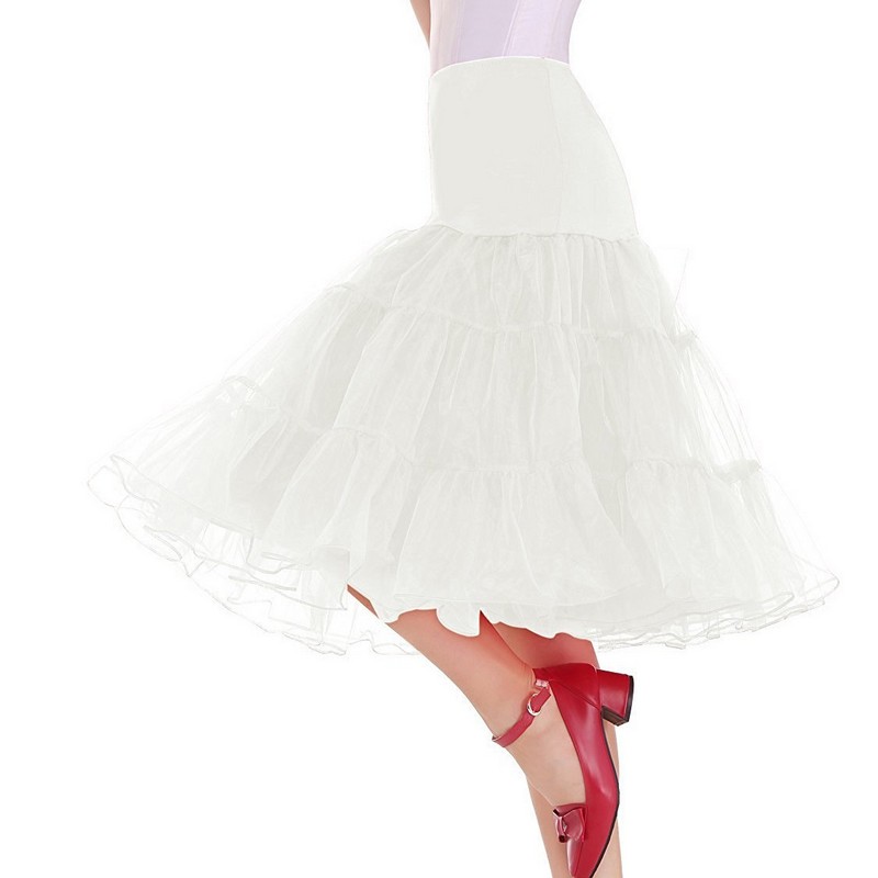 A Line Swing Tutu Skirt Women Halloween Christmas Festival School Girl Party Show Dance Plus Size M-6XL Mesh Midi Tulle Petticoat