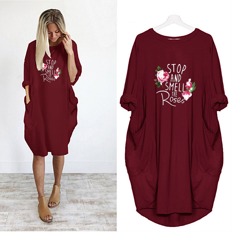2020 Women Dress Printing Flower Pocket Loose Dresses Vintage Fall Clothes Party Club Casual Women Plus Size 5XL, D001black
2020 Women Dress Printing Flower Pocket Loose Dresses Vintage Fall Clothes Party Club Casual Women Plus Size 5XL, D001black