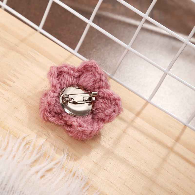 3 piece set of wool flower brooch set with handmade flower pin female fashion