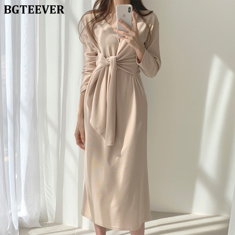 BGTEEVER Elegant V-neck Belted Female Dresses Slim Waist Full Sleeve Female Midi Dress Long Women Vestidos 2019 Winter, Black
BGTEEVER Elegant V-neck Belted Female Dresses Slim Waist Full Sleeve Female Midi Dress Long Women Vestidos 2019 Winter, Black